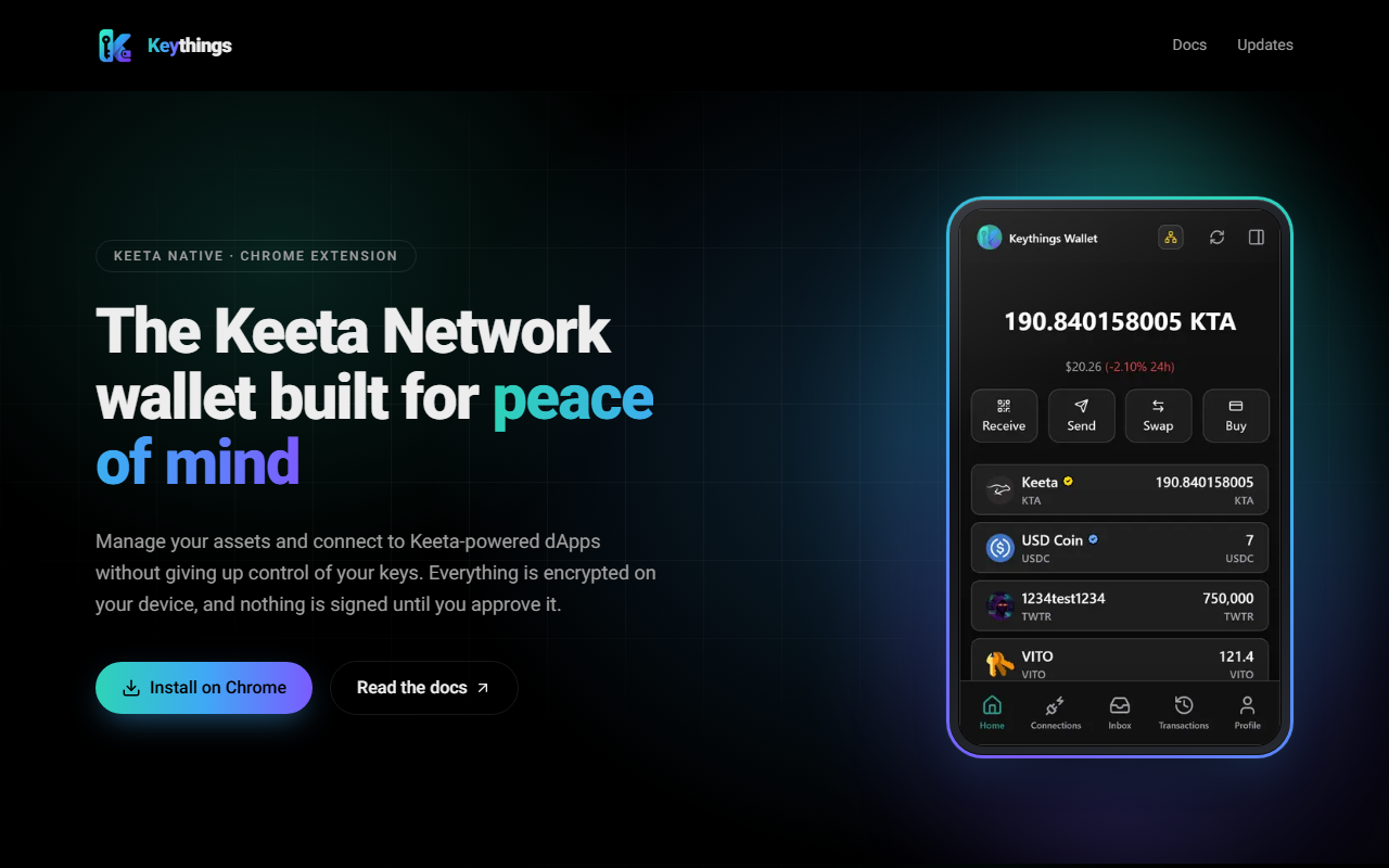 keythings.xyz landing page